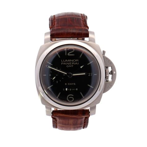 Panerai Luminor GMT Stainless Steel 44mm Black Stick Dial 